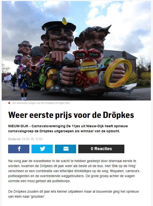 Weer eerste prijs Dropkes